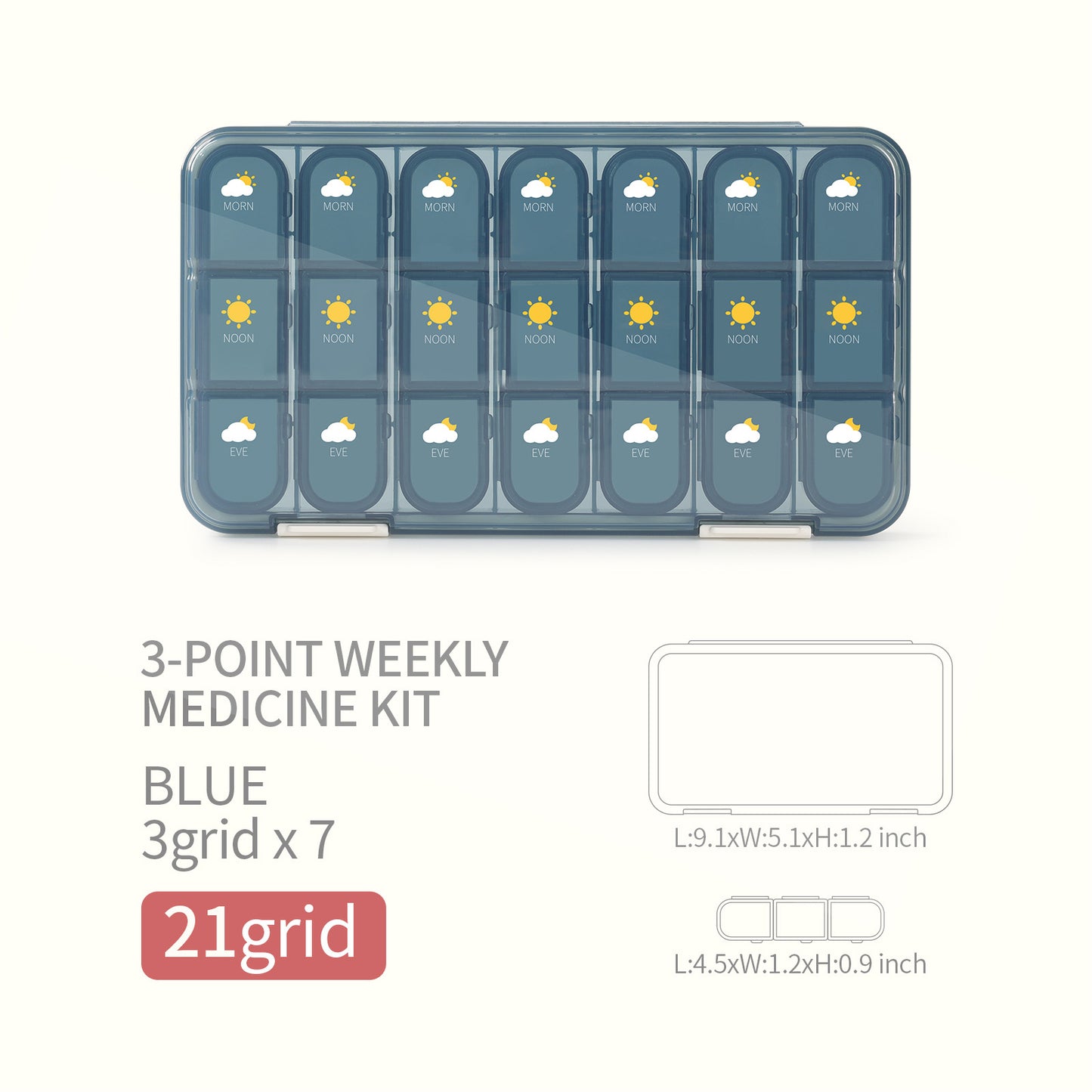 Weekly 7 Days Pill Organizer Box