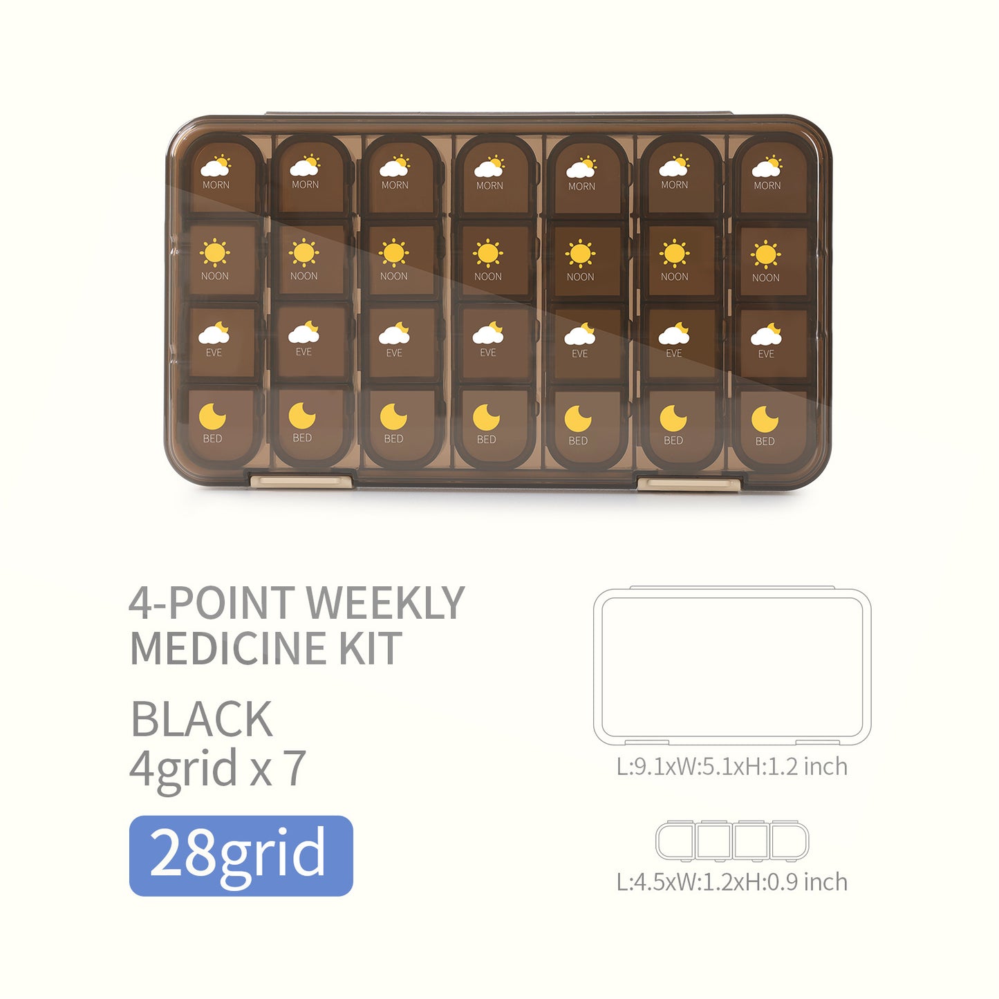 Weekly 7 Days Pill Organizer Box