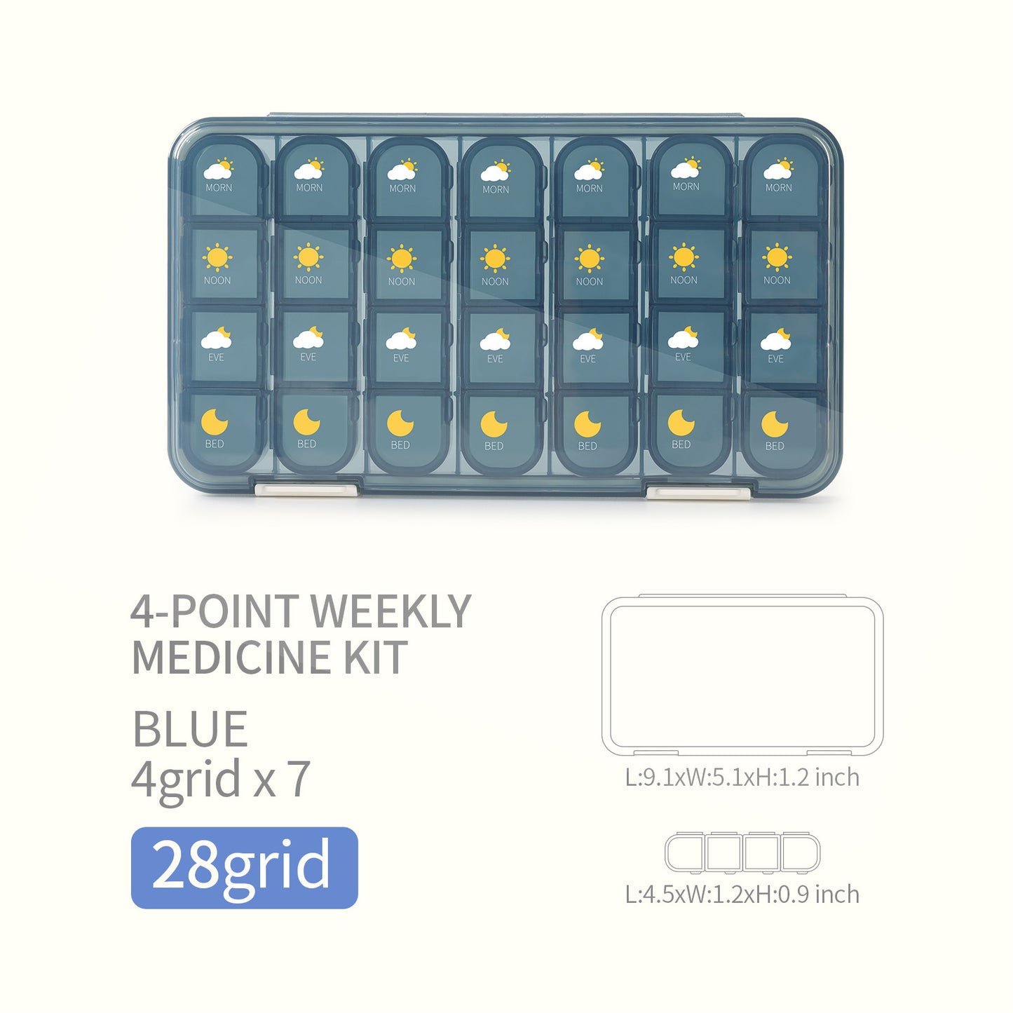 Weekly 7 Days Pill Organizer Box