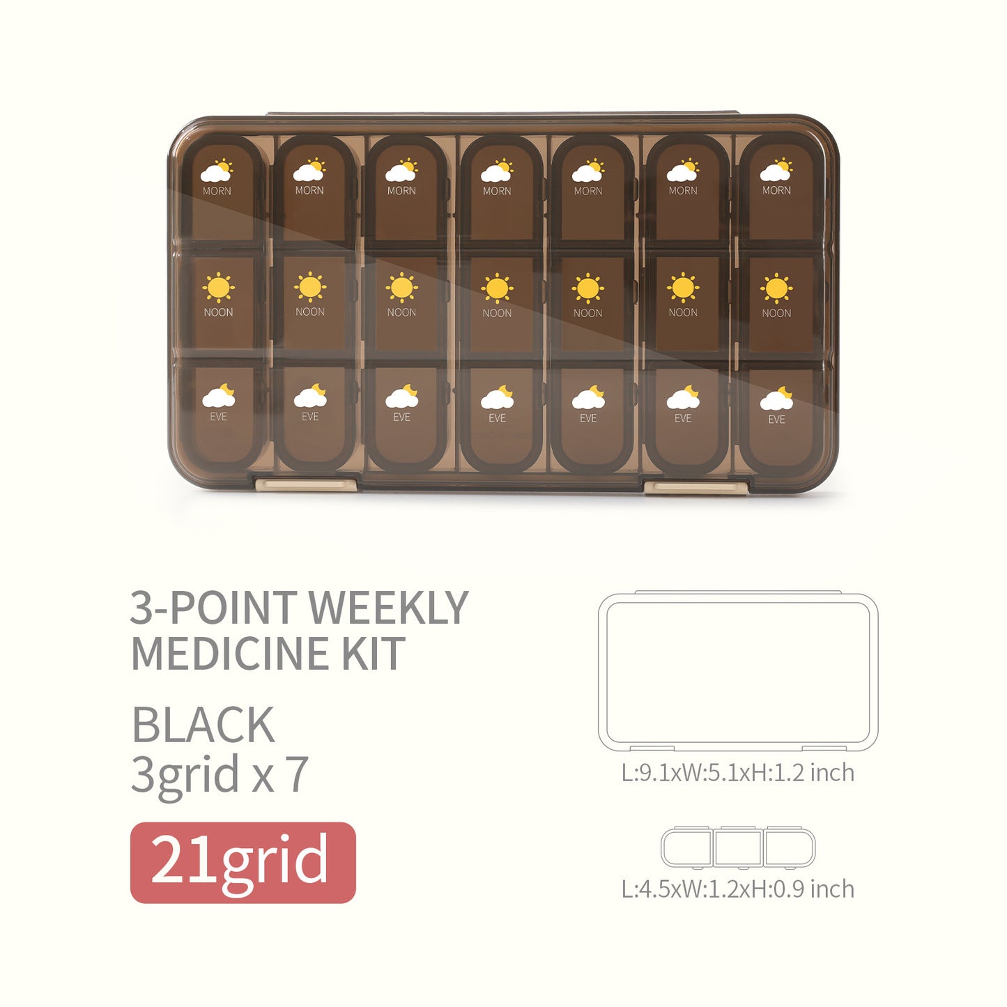 Weekly 7 Days Pill Organizer Box
